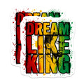 (2 Pack) Dream Like King Magnets - MLK Inspirational Civil Rights Decor - Black History Month Activism Statement - 5 Inches On Longest Side - Thick Durable Magnet - Made in USA - MAG29712