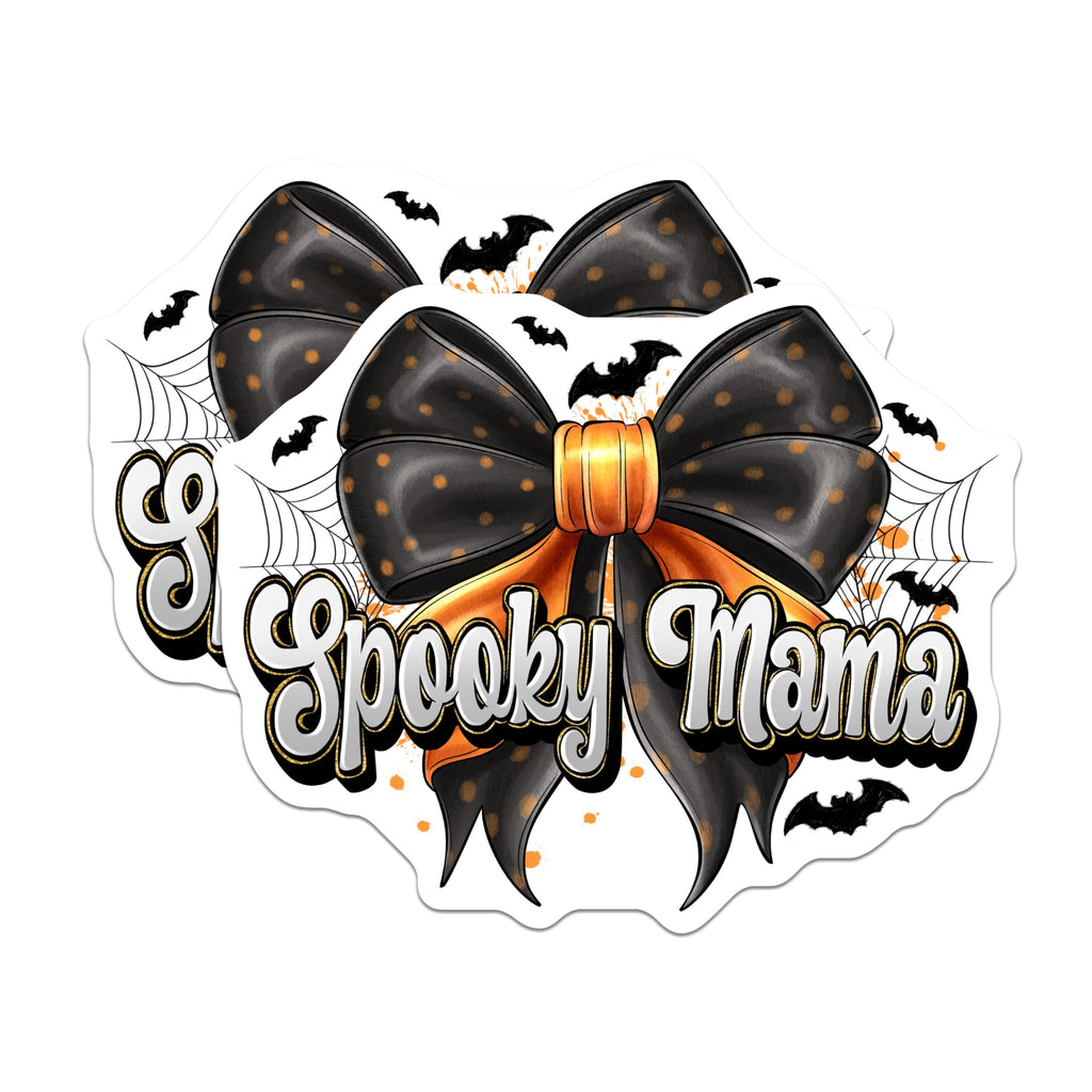 (2 Pack) Spooky Mama Magnets - Halloween Decor - Cute Fall Magnets - Witchy Mom Accessories - Holiday Home Decor - 5 Inches On Longest Side - Thick Durable Magnet - Made in USA - MAG29530