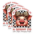 (3 Pack) Funny Pig Decals - Grumpy Pig Laptop - My Spirit Animal Decal - 3 Inches On Longest Side - Easy Peel & Apply - Made in USA - 3MCS6696