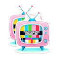 (2 Pack) Retro TV Today Has Been Cancelled Magnets - Funny Decor - Home Office Decoration - 5" On Longest Side - for Cars, Fridges, Toolboxes - Made in USA - MAG7515