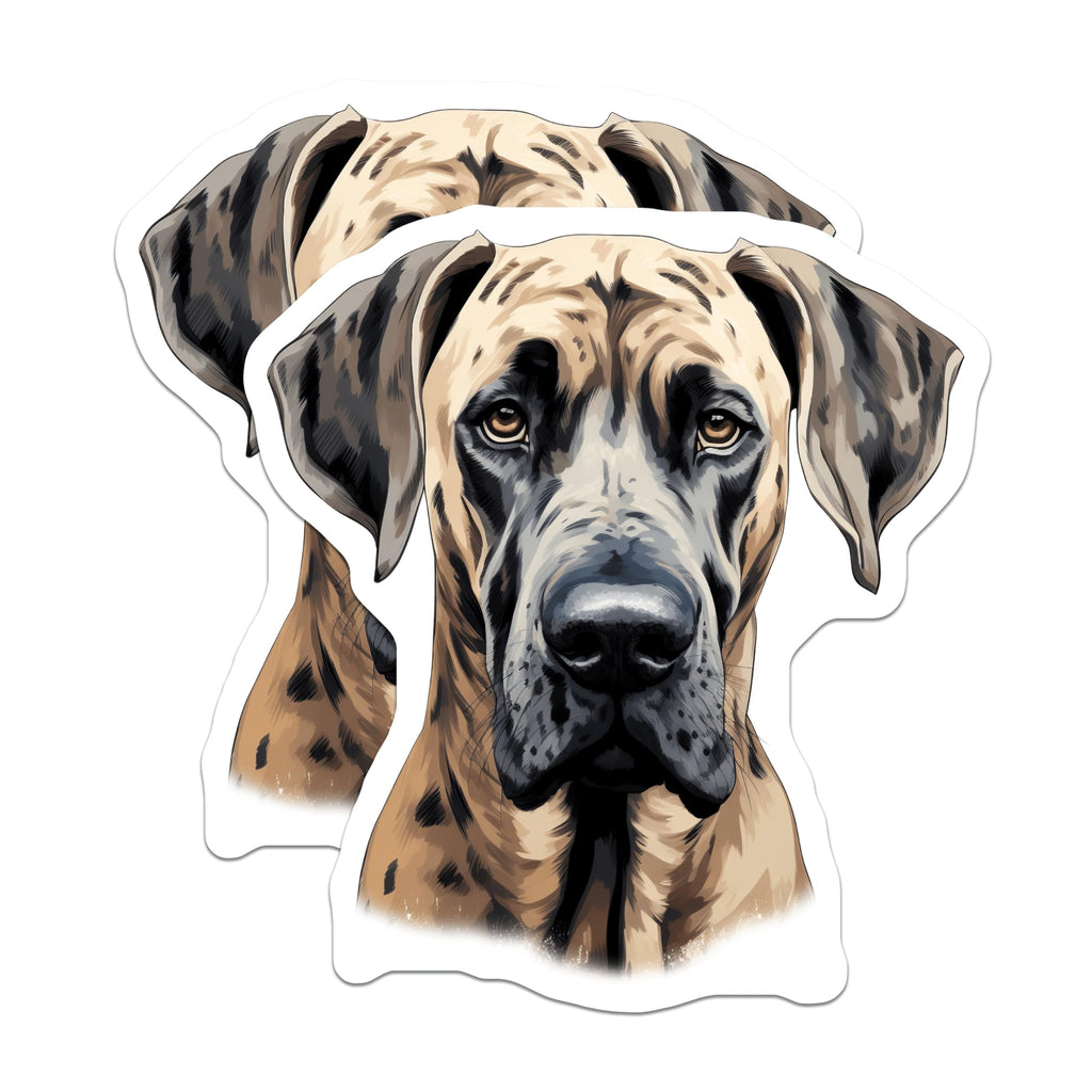 (2 Pack) Great Dane Magnets - Dog Lover Decor - Pet Owner Appreciation - Animal Art for Fridge - 5 Inches On Longest Side - Thick Durable Magnet - Made in USA - MAG26351