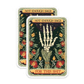 (2 Pack) Not Enough Sage Stickers - Funny Skeleton Stickers - Sassy Floral Stickers - 5" On Longest Side - Sticks to Smooth Flat Surfaces - Made in USA - BMCS4870