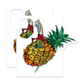 (2 Pack) Pineapple Sword Magnets - Whimsical Decor - Tropical Fruit Art - 5" On Longest Side - Premium Magnet - for Cars, Refrigerators, Toolboxes, Lockers - Made in USA - MAG16742