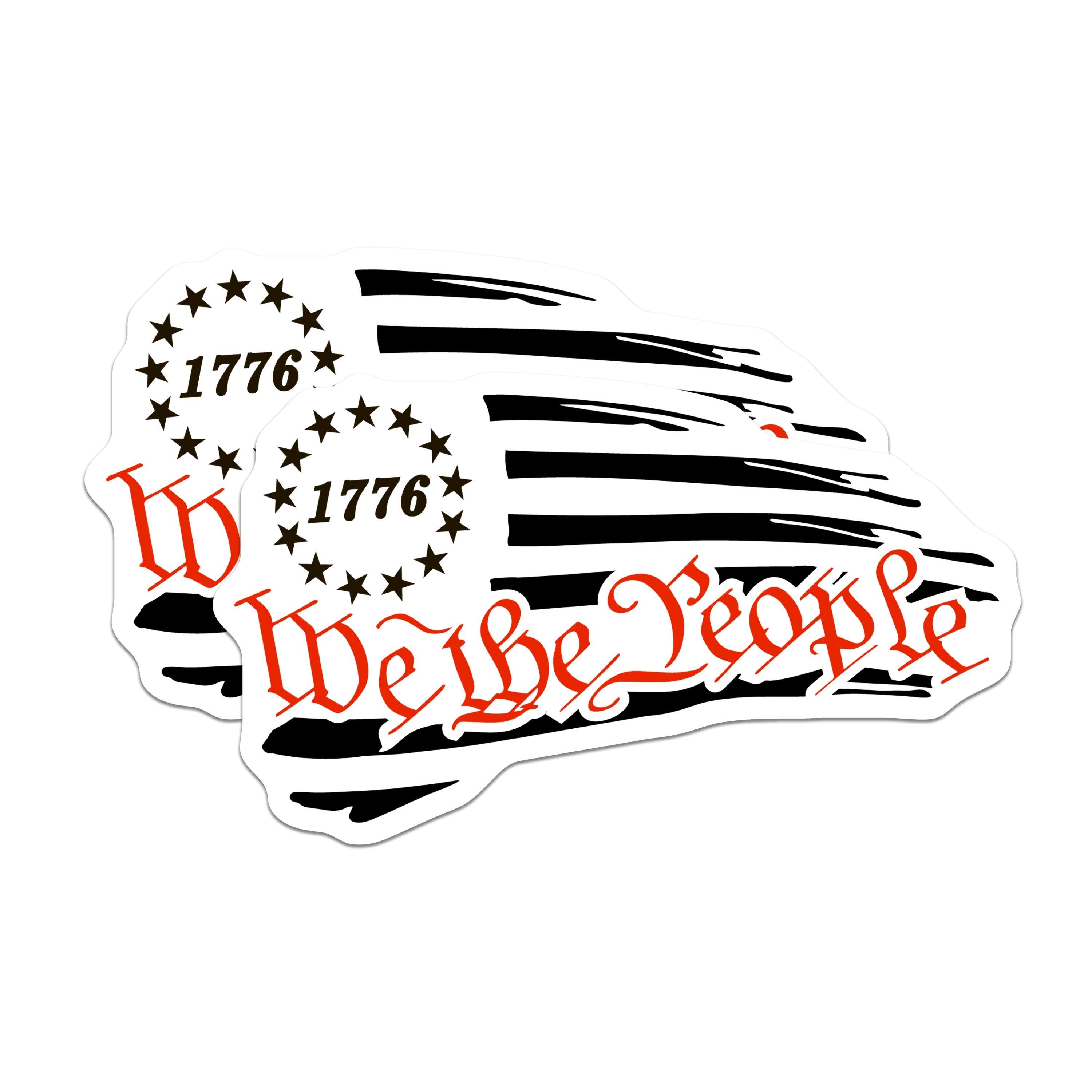 (2 Pack) We the People Magnets - 1776 American Flag History - Patriotic USA Founding Fathers Decor - 5 Inches On Longest Side - Thick Durable Magnet - Made in USA - MAG38460
