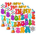 (3 Pack) Science Teacher Era Decals - Science Lover - Scientist Decal - 3 Inches On Longest Side - Easy Peel & Apply - Made in USA - 3MCS4435