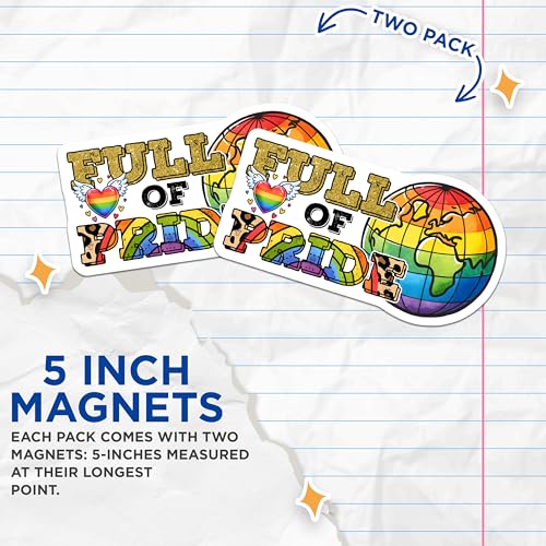 (2 Pack) Pride Magnets - 5" On Longest Side - for Cars, Fridges, Toolboxes - Made in USA - MAG8256