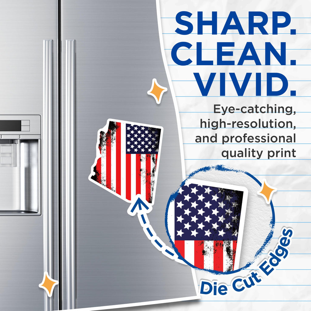 (2 Pack) Arizona US Flag Magnets - State Pride Fridge Decor - Patriotic American Souvenir - 5" On Longest Side - Premium Magnet - for Cars, Refrigerators, Toolboxes, Lockers - Made in USA - MAG18778