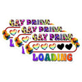 (3 Pack) Gay Pride Loading Decals - LGBTQ Pride Stickers - Rainbow Heart Decals - 3 Inches On Longest Side - Easy Peel & Apply - Made in USA - 3MCS7055