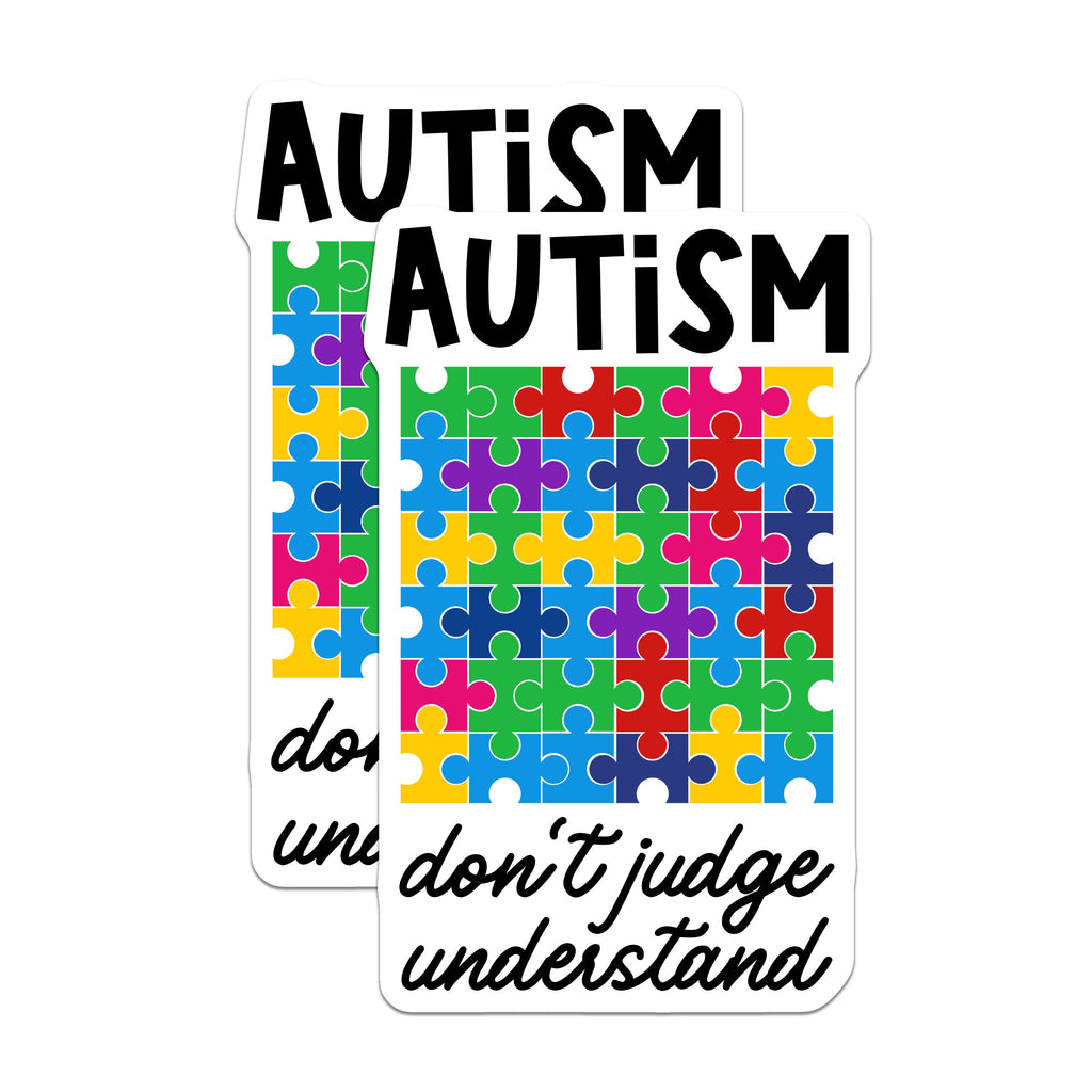(2 Pack) Autism Awareness Magnets - Puzzle Piece Symbol - Neurodiversity Acceptance Advocacy - 5 Inches On Longest Side - Thick Durable Magnet - Made in USA - MAG38203