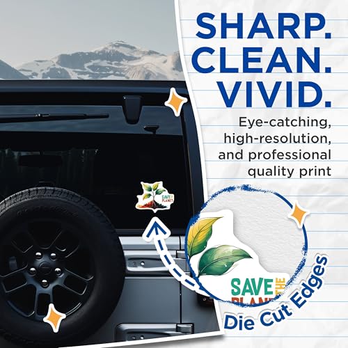 (2 Pack) Save The Planet Stickers - Environmental Awareness - Eco Friendly Decal - 5" On Longest Side - Sticks to Smooth Flat Surfaces - Made in USA - BMCS7686