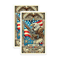 (2 Pack) Patriotic Eagle Stickers - American Flag Decal - USA Pride Sticker - 5" On Longest Side - Sticks to Smooth Flat Surfaces - Made in USA - BMCS5528