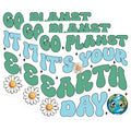 (3 Pack) Earth Day Decals - Go Planet Earth - Save The Planet Decals - 3 Inches On Longest Side - Easy Peel & Apply - Made in USA - 3MCS7214