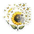 (2 Pack) Inspirational Sunflower Magnets - Be The Sunshine When Skies are Gray - 5" On Longest Side - for Cars, Fridges, Toolboxes - Made in USA - MAG7989