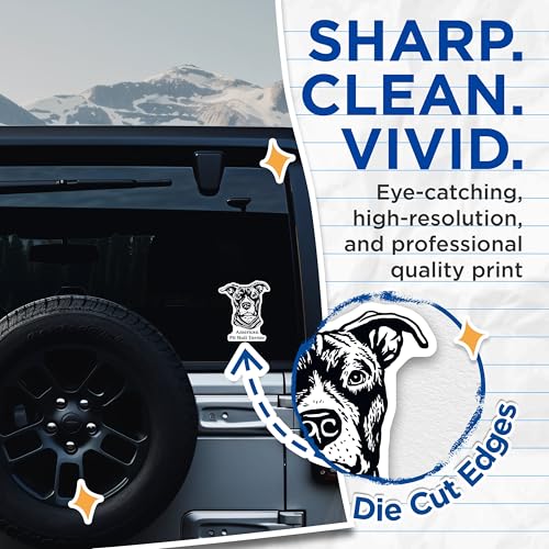 (2 Pack) American Pit Bull Terrier Stickers - Dog Breed Stickers - Pet Lover Stickers - 5" On Longest Side - Sticks to Smooth Flat Surfaces - Made in USA - BMCS4015
