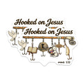 (2 Pack) Hooked on Jesus Magnets - Christian Faith Decor - Easter Resurrection Art - Bible Verse Mark 1:17-5 Inches On Longest Side - Thick Durable Magnet - Made in USA - MAG36310