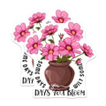 (2 Pack) Some Days You Bloom Magnets - Floral Inspirational Magnet - Flower Pot Quote Magnet - Motivational Home - 5" On Longest Side - for Cars, Fridges, Toolboxes - Made in USA - MAG3861