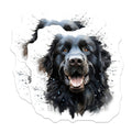 (2 Pack) Newfoundland Dog Magnets - Watercolor Dog Art - Dog Lover Home Decor - 5 Inches On Longest Side - Thick Durable Magnet - Made in USA - MAG26629