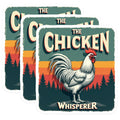 (3 Pack) Chicken Whisperer Decals - Rooster Decals - Funny Chicken Laptop Decal - 3 Inches On Longest Side - Easy Peel & Apply - Made in USA - 3MCS1857