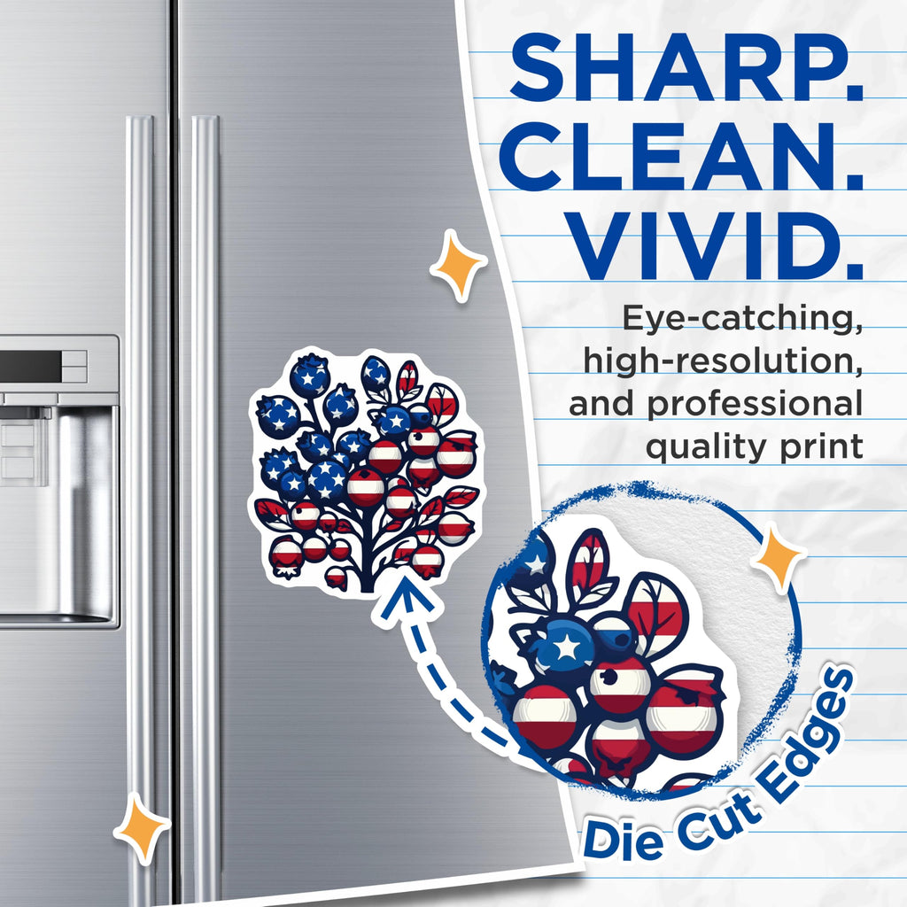 (2 Pack) US Austria Flag Magnets - American Austrian Heritage - Patriotic Berry Tree Artwork - 5 Inches On Longest Side - Thick Durable Magnet - Made in USA - MAG19827