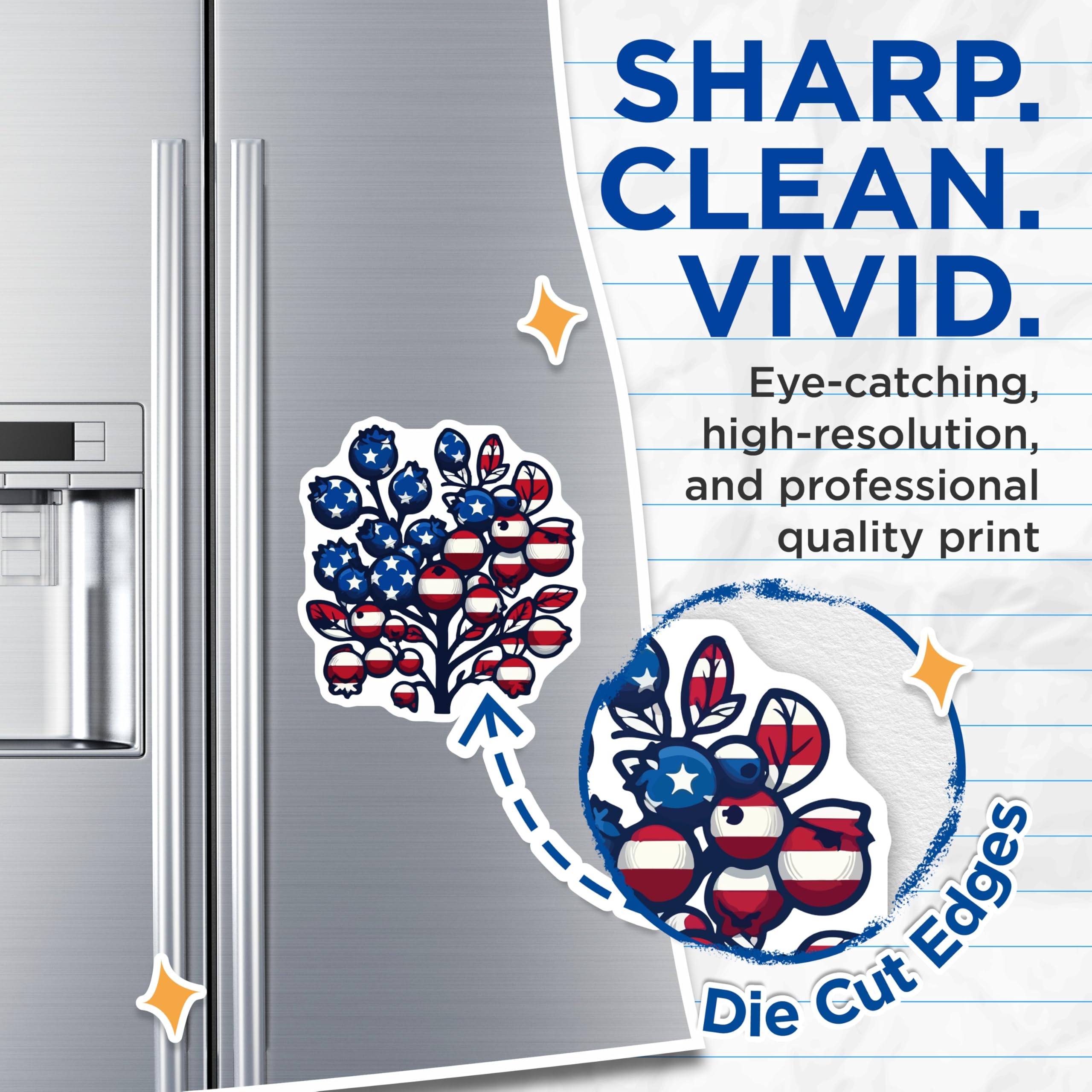 (2 Pack) US Austria Flag Magnets - American Austrian Heritage - Patriotic Berry Tree Artwork - 5 Inches On Longest Side - Thick Durable Magnet - Made in USA - MAG19827