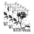 (3 Pack) Rose Decals - Floral Laptop Stickers - Beauty Laced with Pain Decal - 3 Inches On Longest Side - Easy Peel & Apply - Made in USA - 3MCS2139