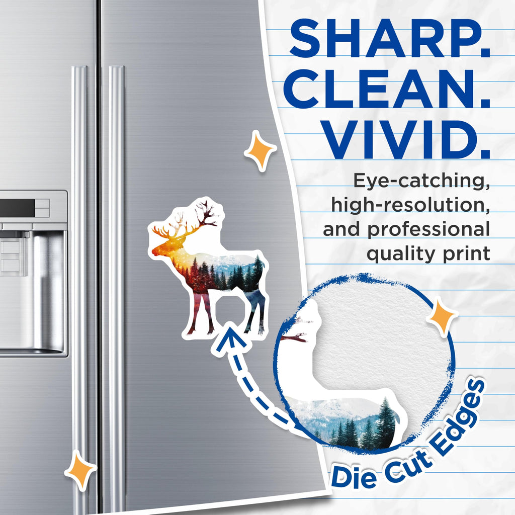(2 Pack) Deer Silhouette Magnets - Mountain Scene - Wildlife Magnets - 5" On Longest Side - Premium Magnet - for Cars, Refrigerators, Toolboxes, Lockers - Made in USA - MAG16439
