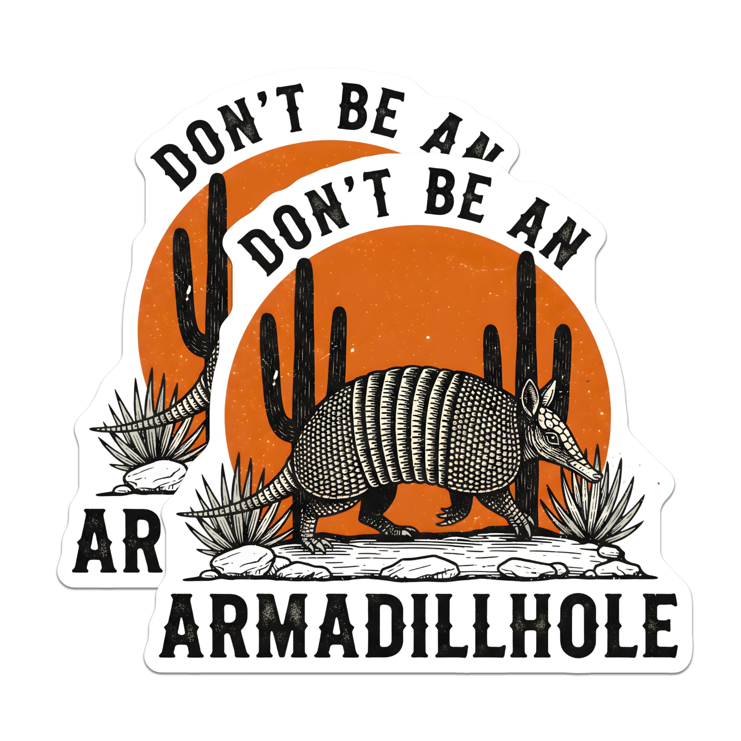 (2 Pack) Armadillo Magnets - Funny Phrase Magnets - Novelty Fridge Magnets - 5" On Longest Side - Premium Magnet - for Cars, Refrigerators, Toolboxes, Lockers - Made in USA - MAG14901