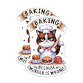 (2 Pack) Baking Cat Magnets - Funny Kitchen Magnets - Cat Lover Humor Magnets - 5" On Longest Side - for Cars, Refrigerators, Toolboxes, Lockers - Made in USA BMCS3452
