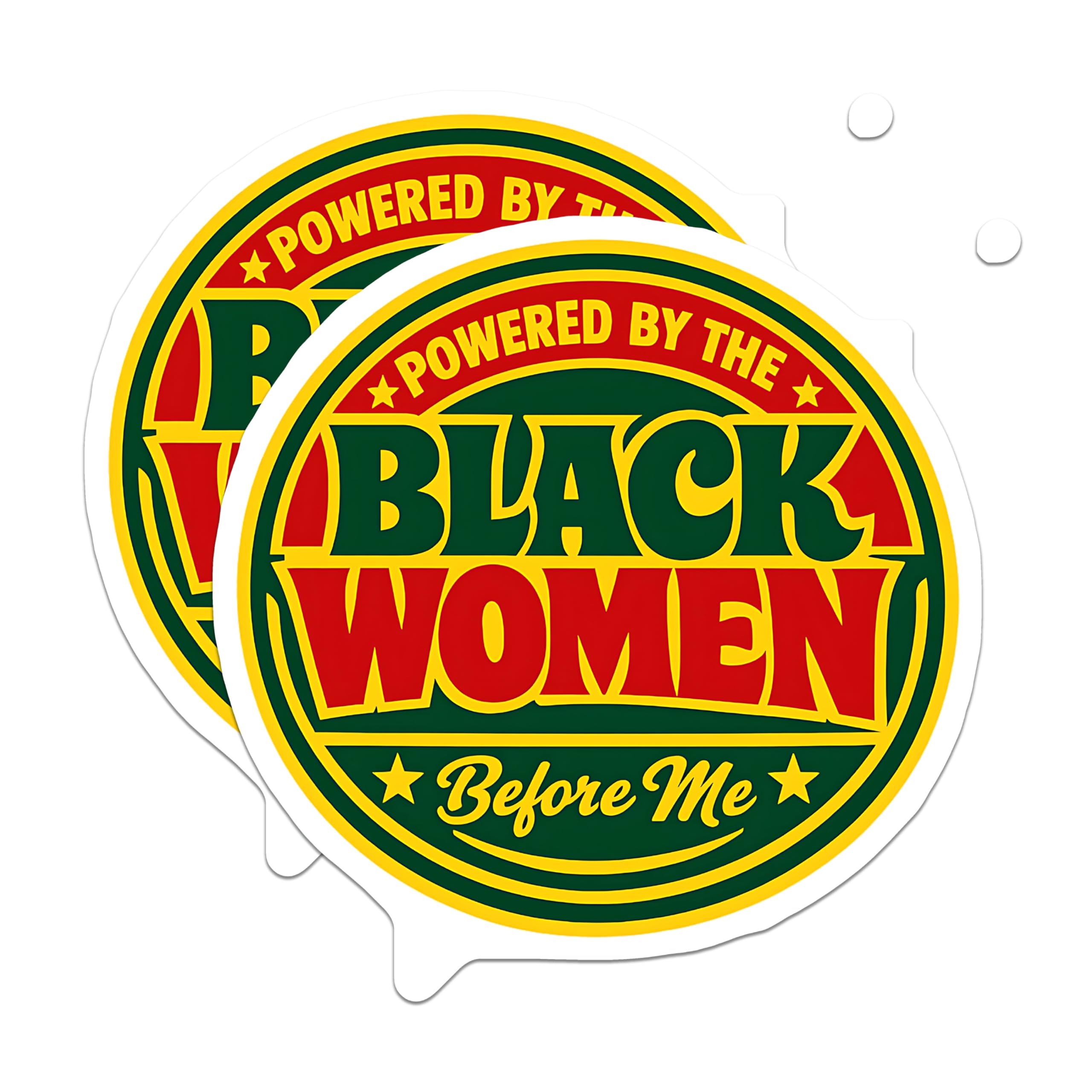 (2 Pack) Black Women Before Me Magnets - African American Empowerment - Ancestral Strength Decor - 5 Inches On Longest Side - Thick Durable Magnet - Made in USA - MAG21549