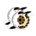 (2 Pack) Mandala Flower Magnets - Celestial Decor - Art Nouveau Magnet - 5" On Longest Side - Premium Magnet - for Cars, Refrigerators, Toolboxes, Lockers - Made in USA - MAG15856