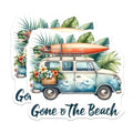 (2 Pack) Gone to The Beach Magnets Magnets - Surfboard Magnet - Tropical Beach Car Magnet - 5" On Longest Side - Made in USA - Sticks to Refrigerators & Metal Surfaces - MAG9288