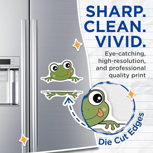 (2 Pack) Cute Frog Magnets - Adorable Animal - Fun Home Decor - 5" On Longest Side - for Cars, Fridges, Toolboxes - Made in USA - MAG6642