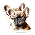 (2 Pack) French Bulldog Puppy Magnets - Adorable Frenchie Dog Refrigerator Decor - Pet Animal Lover Kitchen Accessory - 5 Inches On Longest Side - Thick Durable Magnet - Made in USA - MAG23759