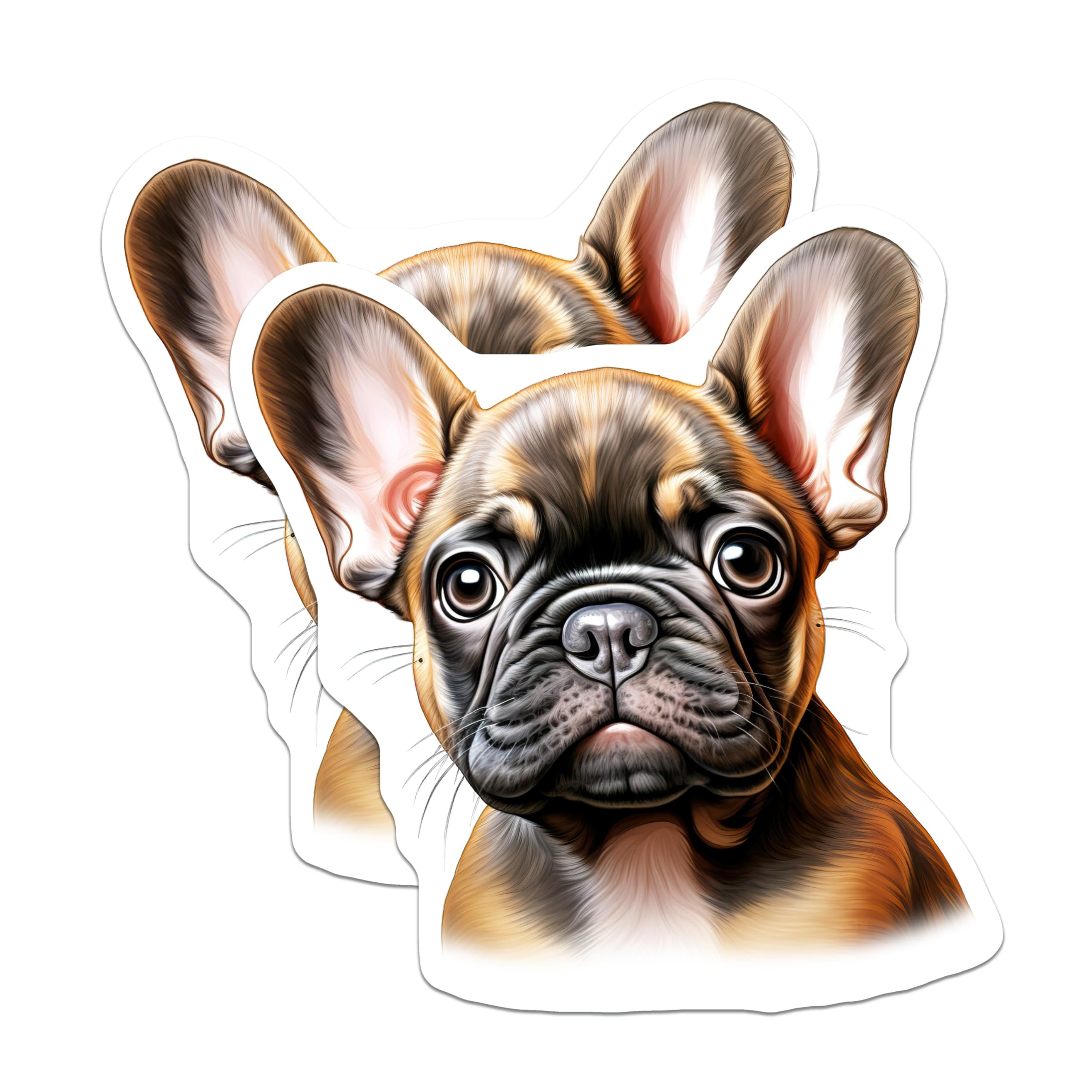 (2 Pack) French Bulldog Puppy Magnets - Adorable Frenchie Dog Refrigerator Decor - Pet Animal Lover Kitchen Accessory - 5 Inches On Longest Side - Thick Durable Magnet - Made in USA - MAG23759