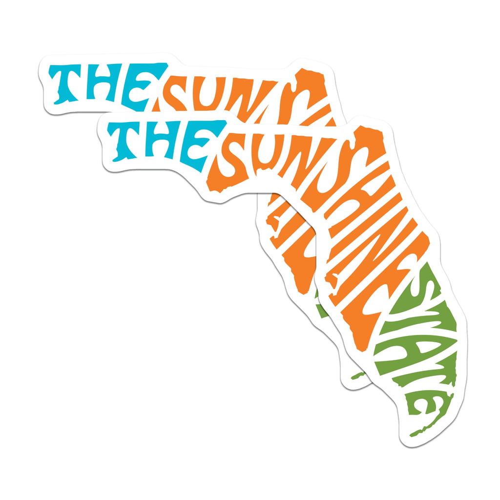 (2 Pack) Florida State Magnets - The Sunshine State - Fridge Magnets - 5" On Longest Side - Premium Magnet - for Cars, Refrigerators, Toolboxes, Lockers - Made in USA - MAG18149