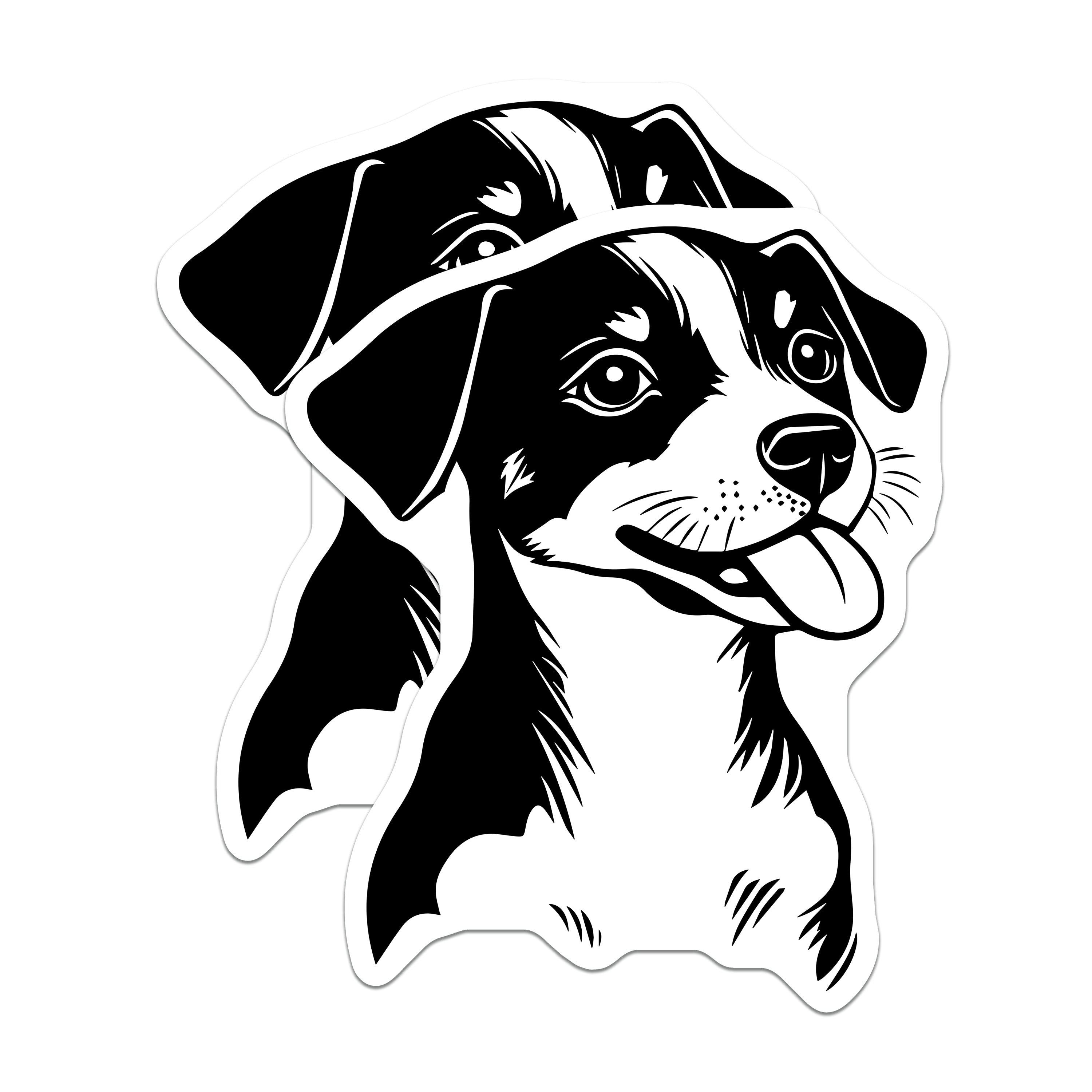 (2 Pack) Cute Dog Magnets - Puppy Face Refrigerator Magnets - Dog Lover Appliance Decor - Pet Owner Vehicle Locker Magnets - 5 Inches On Longest Side - Thick Durable Magnet - Made in USA - MAG37316