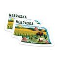 (2 Pack) Nebraska Magnets - State Pride - Travel Souvenir - Cornhusker State - 5" On Longest Side - Premium Magnet - for Cars, Refrigerators, Toolboxes, Lockers - Made in USA - MAG16042