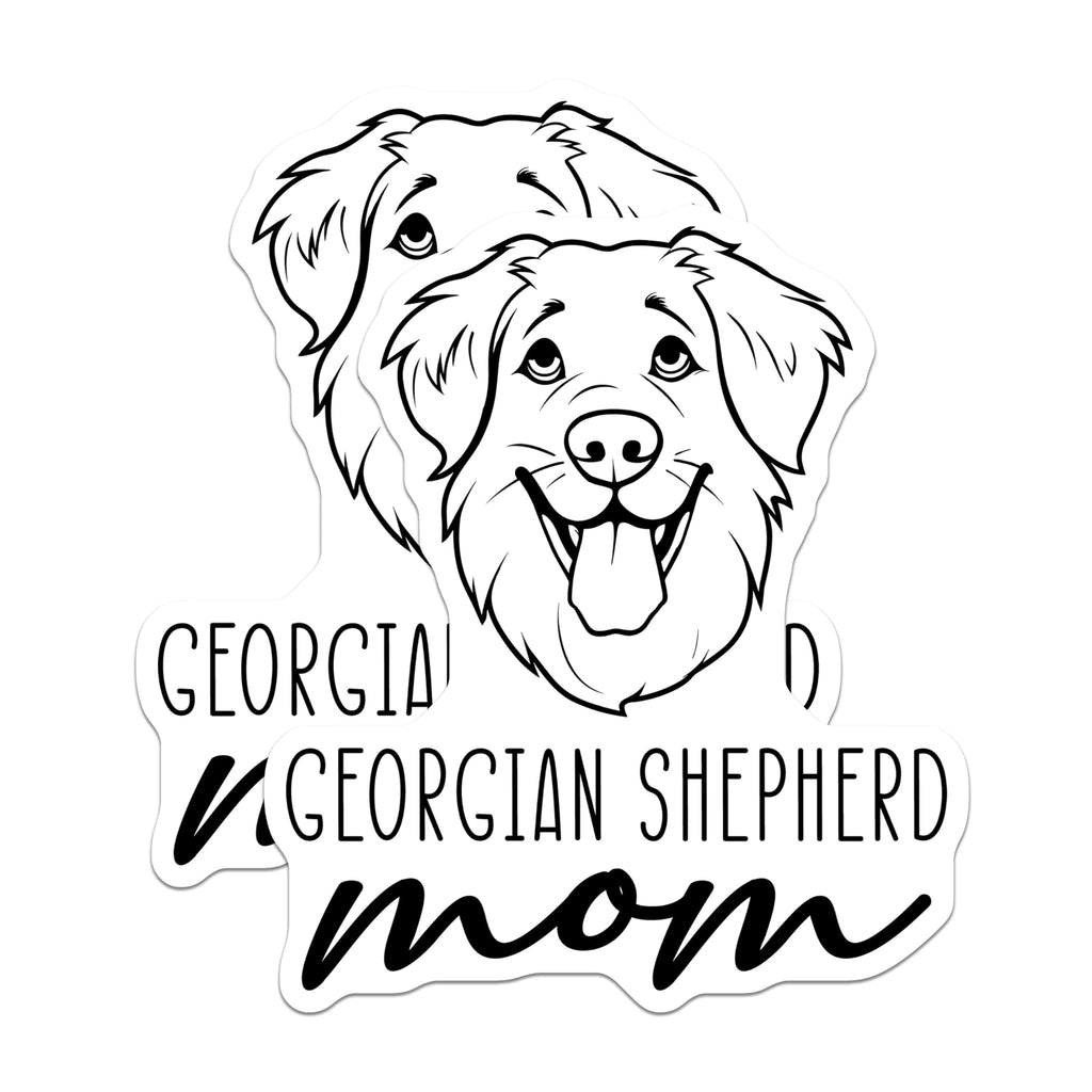 (2 Pack) Georgian Shepherd Mom Magnets - Dog Owner Accessory - Canine Enthusiast Decor - 5 Inches On Longest Side - Thick Durable Magnet - Made in USA - MAG27058