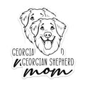 (2 Pack) Georgian Shepherd Mom Magnets - Dog Owner Accessory - Canine Enthusiast Decor - 5 Inches On Longest Side - Thick Durable Magnet - Made in USA - MAG27058