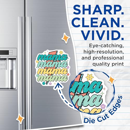 (2 Pack) Mama Magnets Magnets - Cute Mama Designs - Colorful Mama Illustration - 5" On Longest Side - Made in USA - Sticks to Refrigerators & Metal Surfaces - MAG8960