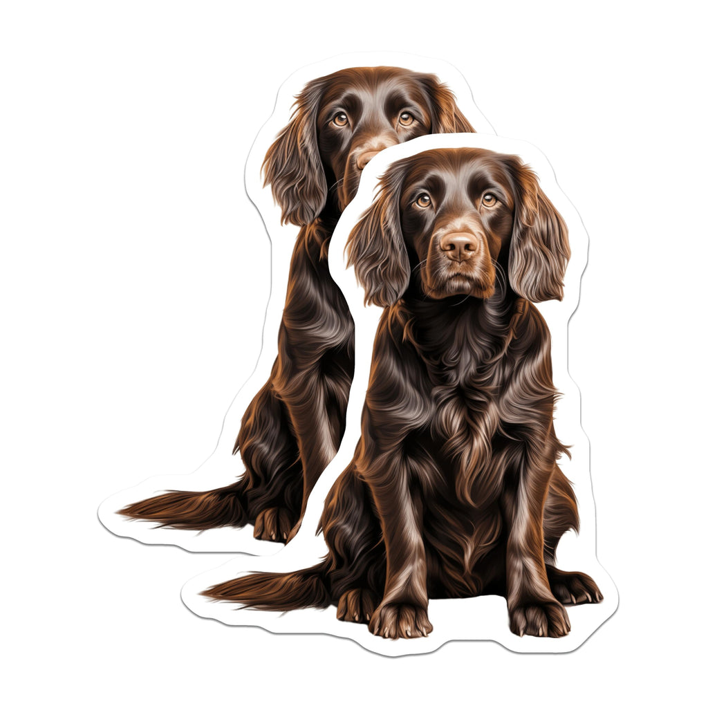 (2 Pack) Flat Coated Retriever Dog Magnets - Brown Dog Pet Lover - Pet Memorial Home Decor - 5 Inches On Longest Side - Thick Durable Magnet - Made in USA - MAG28389