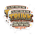 (2 Pack) Funny Trunk Quote Magnets - Dont Test Me Humor - Sarcastic Saying Decor - 5 Inches On Longest Side - Thick Durable Magnet - Made in USA - MAG22077