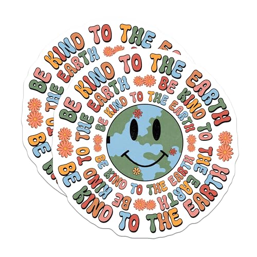 (2 Pack) Be Kind to The Earth Magnets Magnets - Eco Friendly Message - Environmental Awareness - 5" On Longest Side - Made in USA - Sticks to Refrigerators & Metal Surfaces - MAG8721