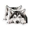 (2 Pack) Realistic Animal Art Magnet - Cute Dog Decorations - Pet Lover's Decor - 5" On Longest Side - Sticks to Smooth Flat Surfaces - Made in USA - MAG9819