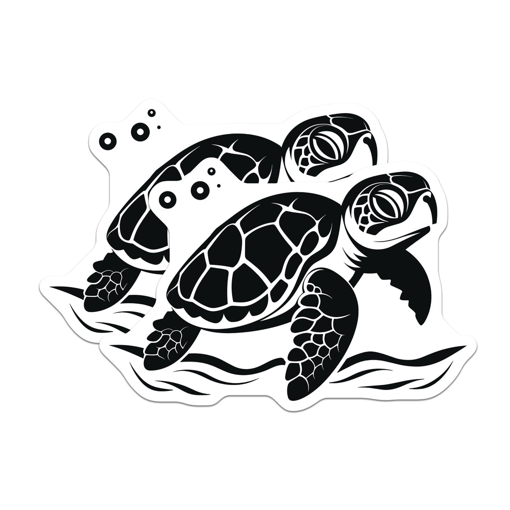 (2 Pack) Sea Turtle Magnets - Ocean Animal Decor - Coastal Beach House Art - Marine Life Fridge Accent - Nature Lover Unique Design - 5" - Durable Magnet - Made in USA - MAG37247