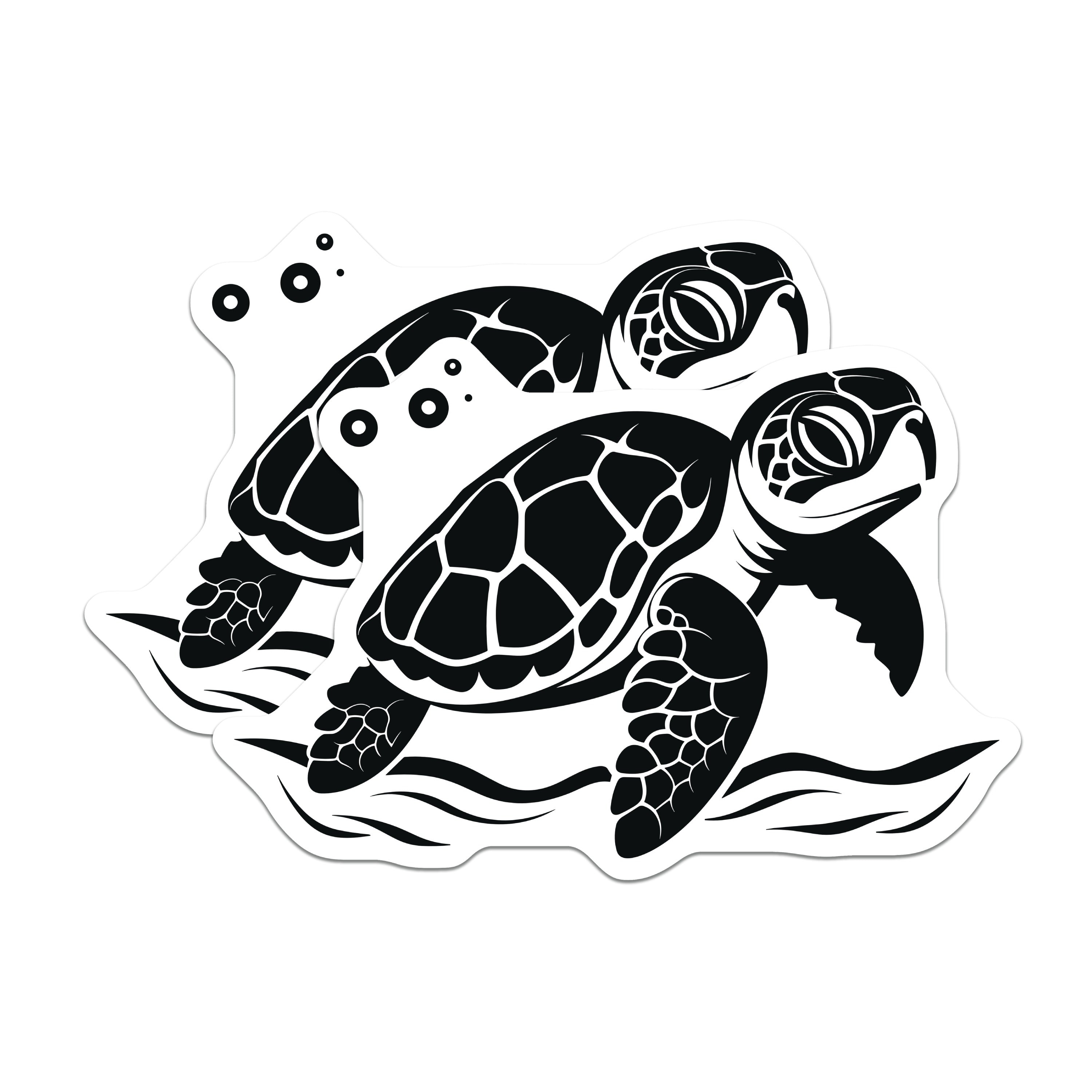 (2 Pack) Sea Turtle Magnets - Ocean Animal Decor - Coastal Beach House Art - Marine Life Fridge Accent - Nature Lover Unique Design - 5" - Durable Magnet - Made in USA - MAG37247