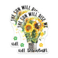 (2 Pack) Sunflower Magnets - Inspirational Quote Lightbulb - Motivational Decor - Hopeful Affirmation Refrigerator Magnets - 5 Inches On Longest Side - Thick Durable Magnet - Made in USA - MAG38837
