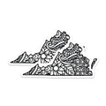 (2 Pack) Virginia State Magnets - Floral Mandala Design - Decorative Fridge Magnets - 5" On Longest Side - Premium Magnet - for Cars, Refrigerators, Toolboxes, Lockers - Made in USA - MAG18032