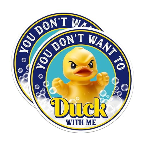 (2 Pack) You Don't Want to Duck with Me Magnets - Funny Punny Sarcastic Duck Puns - 5" On Longest Side - Premium Magnet - for Cars, Refrigerators, Toolboxes, Lockers - Made in USA - MAG1647