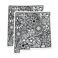 (2 Pack) New Mexico Magnets - Floral Mandala NM State - Southwest Decor Fridge Magnets - 5" On Longest Side - Premium Magnet - for Cars, Refrigerators, Toolboxes, Lockers - Made in USA - MAG17476